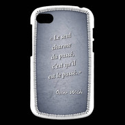 Coque Blackberry Q10 Charme passé Bleu Citation Oscar Wilde