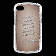 Coque Blackberry Q10 Chose vraie Rouge Citation Oscar Wilde