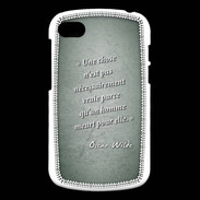Coque Blackberry Q10 Chose vraie Vert Citation Oscar Wilde