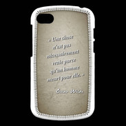 Coque Blackberry Q10 Chose vraie Sepia Citation Oscar Wilde