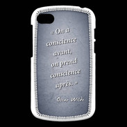 Coque Blackberry Q10 Conscience Bleu Citation Oscar Wilde