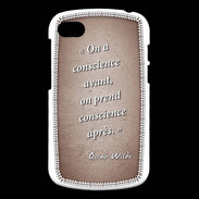 Coque Blackberry Q10 Conscience Rouge Citation Oscar Wilde