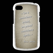 Coque Blackberry Q10 Conscience Sepia Citation Oscar Wilde
