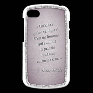 Coque Blackberry Q10 Cynique Rose Citation Oscar Wilde
