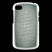 Coque Blackberry Q10 Cynique Vert Citation Oscar Wilde