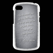 Coque Blackberry Q10 Dramatique vieillesse Noir Citation Oscar Wilde