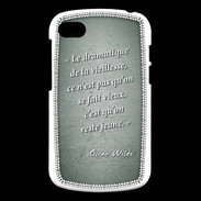 Coque Blackberry Q10 Dramatique vieillesse Vert Citation Oscar Wilde
