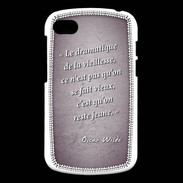 Coque Blackberry Q10 Dramatique vieillesse Violet Citation Oscar Wilde