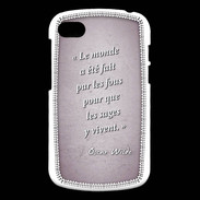 Coque Blackberry Q10 Fous sages Rose Citation Oscar Wilde