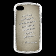 Coque Blackberry Q10 Les livres Sepia Citation Oscar Wilde