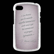 Coque Blackberry Q10 Les livres Rose Citation Oscar Wilde
