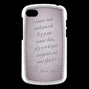 Coque Blackberry Q10 Maison coeur Rose Citation Oscar Wilde