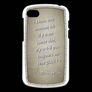Coque Blackberry Q10 Maison coeur Sepia Citation Oscar Wilde