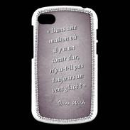 Coque Blackberry Q10 Maison coeur Violet Citation Oscar Wilde