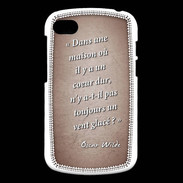 Coque Blackberry Q10 Maison coeur Rouge Citation Oscar Wilde