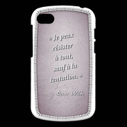Coque Blackberry Q10 Résister Rose Citation Oscar Wilde
