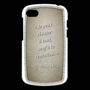 Coque Blackberry Q10 Résister Sepia Citation Oscar Wilde