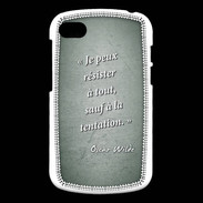 Coque Blackberry Q10 Résister Vert Citation Oscar Wilde