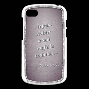 Coque Blackberry Q10 Résister Violet Citation Oscar Wilde