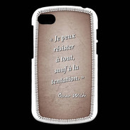 Coque Blackberry Q10 Résister Rouge Citation Oscar Wilde