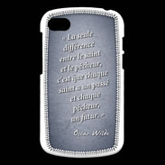 Coque Blackberry Q10 Saint pêcheur Bleu Citation Oscar Wilde