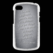 Coque Blackberry Q10 Saint pêcheur Noir Citation Oscar Wilde