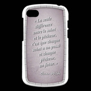 Coque Blackberry Q10 Saint pêcheur Rose Citation Oscar Wilde