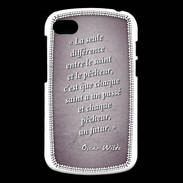 Coque Blackberry Q10 Saint pêcheur Violet Citation Oscar Wilde