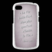 Coque Blackberry Q10 Vie art Rose Citation Oscar Wilde