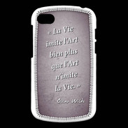 Coque Blackberry Q10 Vie art Violet Citation Oscar Wilde