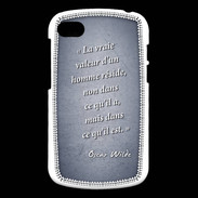 Coque Blackberry Q10 Vraie valeur Bleu Citation Oscar Wilde