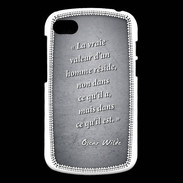Coque Blackberry Q10 Vraie valeur Noir Citation Oscar Wilde