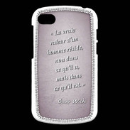 Coque Blackberry Q10 Vraie valeur Rose Citation Oscar Wilde