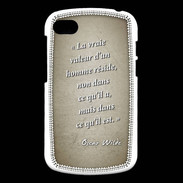 Coque Blackberry Q10 Vraie valeur sepia Citation Oscar Wilde