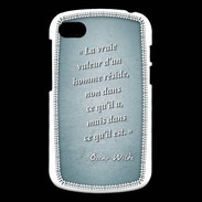 Coque Blackberry Q10 Vraie valeur Turquoise Citation Oscar Wilde