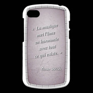 Coque Blackberry Q10 La musique Rose Citation Oscar Wilde