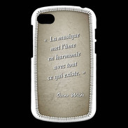 Coque Blackberry Q10 La musique Sepia Citation Oscar Wilde