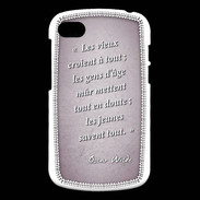 Coque Blackberry Q10 Les vieux Rose Citation Oscar Wilde