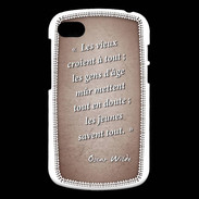 Coque Blackberry Q10 Les vieux Rouge Citation Oscar Wilde