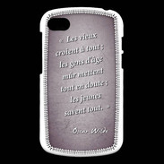 Coque Blackberry Q10 Les vieux Violet Citation Oscar Wilde