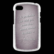 Coque Blackberry Q10 Pessimiste Violet Citation Oscar Wilde