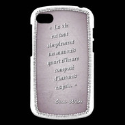Coque Blackberry Q10 Quart d'heure Rose Citation Oscar Wilde