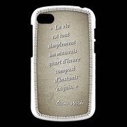 Coque Blackberry Q10 Quart d'heure Sepia Citation Oscar Wilde