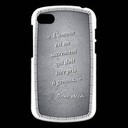 Coque Blackberry Q10 Sacrement amour Noir Citation Oscar Wilde