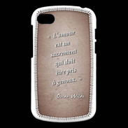 Coque Blackberry Q10 Sacrement amour Rouge Citation Oscar Wilde