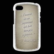 Coque Blackberry Q10 Sacrement amour Sepia Citation Oscar Wilde