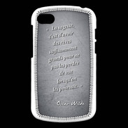 Coque Blackberry Q10 Sagesse rêves Noir Citation Oscar Wilde