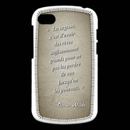 Coque Blackberry Q10 Sagesse rêves Sepia Citation Oscar Wilde