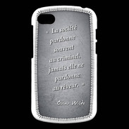 Coque Blackberry Q10 Société rêveur Noir Citation Oscar Wilde