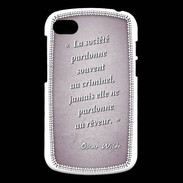 Coque Blackberry Q10 Société rêveur Rose Citation Oscar Wilde